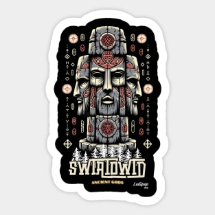 Old Gods Slavic Polish Rune Totem of Swiatowid Sticker